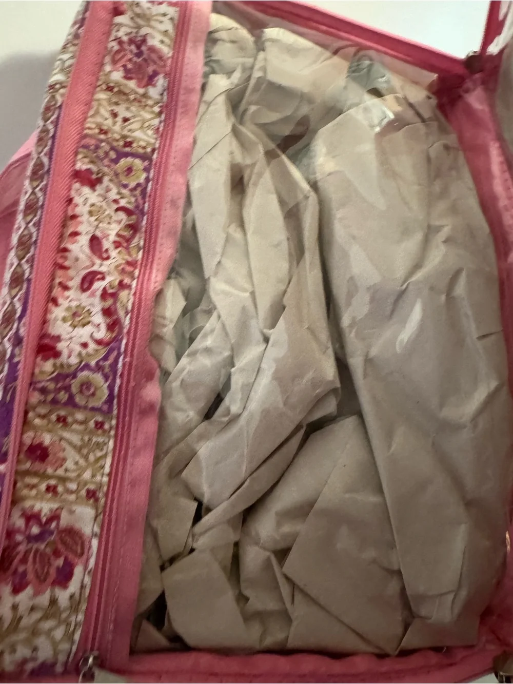 NWT! Raymond Waites Pink Floral Paisley Make Up Toiletry Bag